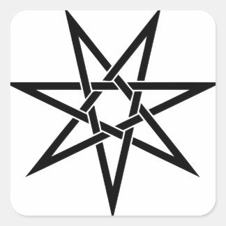 Seven Pointed Star Vierkante Sticker