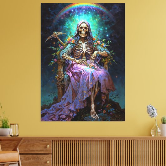 Seven Potencies Santa Muerte Canvas Afdruk (Insitu (Woonkamer))