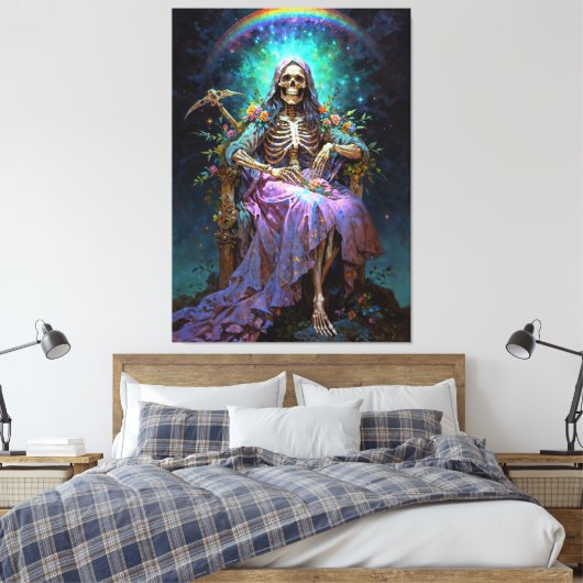 Seven Potencies Santa Muerte Canvas Afdruk (Insitu (Slaapkamer))