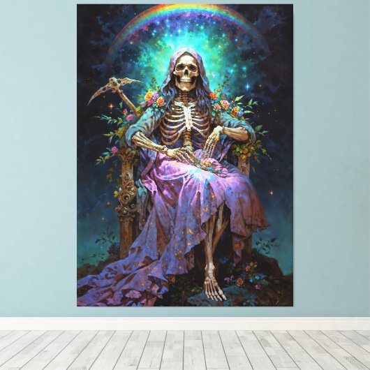 Seven Potencies Santa Muerte Canvas Afdruk (Insitu (Houten vloer))