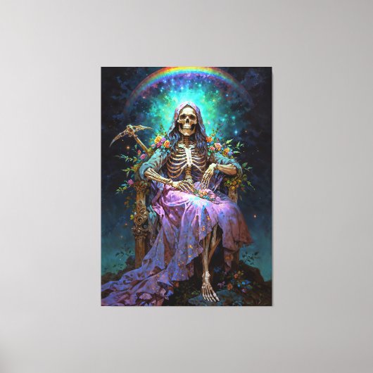 Seven Potenties Santa Muerte Canvas Afdruk (Voorkant)