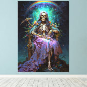Seven Potenties Santa Muerte Canvas Afdruk (Insitu (Houten vloer))