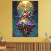 Seven Powers Santa Muerte Canvas Afdruk (Insitu (Woonkamer))