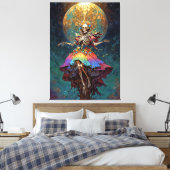 Seven Powers Santa Muerte Canvas Afdruk (Insitu (Slaapkamer))