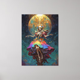 Seven Powers Santa Muerte Canvas Afdruk