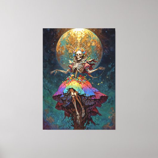 Seven Powers Santa Muerte Canvas Afdruk (Voorkant)