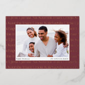 Seven Principles Horizontal Photo Kwanzaa Folie Feestdagenkaart (Voorkant)