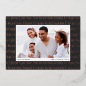 Seven Principles Horizontal Photo Kwanzaa Folie Feestdagenkaart (Voorkant)