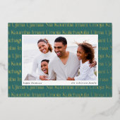 Seven Principles Horizontal Photo Kwanzaa Folie Feestdagenkaart (Voorkant)