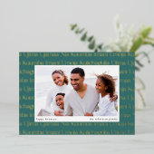 Seven Principles Horizontal Photo Kwanzaa Folie Feestdagenkaart (Staand Voorkant)