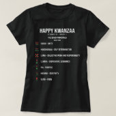 Seven Principles of Kwanzaa Celebration - Happy Kw T-shirt (Design voorkant)