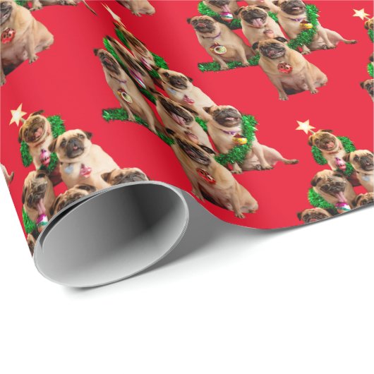 Seven Pugs-a-Posing Cadeaupapier (Rol Hoek)