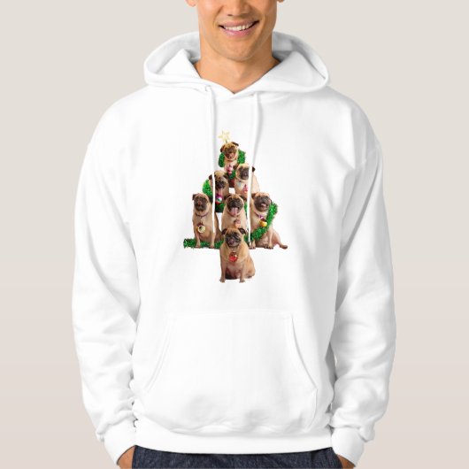 Seven Pugs-a-Posing Hoodie (Voorkant)