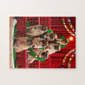 Seven Pugs-a-Posing Legpuzzel (Horizontaal)