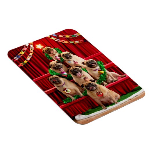 Seven Pugs-a-Posing Magneet (Rechterzijde)