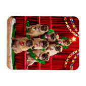 Seven Pugs-a-Posing Magneet (Horizontaal)
