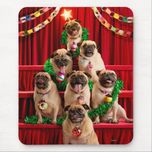 Seven Pugs-a-Posing Muismat