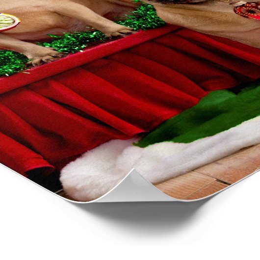 Seven Pugs-a-Posing Poster (Hoek)