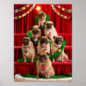Seven Pugs-a-Posing Poster (Voorkant)
