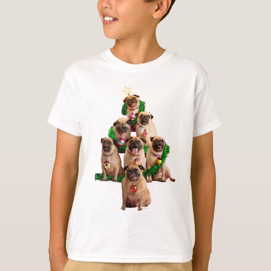 Seven Pugs-a-Posing T-shirt (Voorkant)