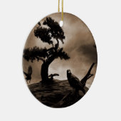 Seven Ravens Keramisch Ornament (Rechts)