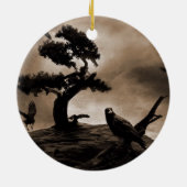 Seven Ravens Keramisch Ornament (Achterkant)