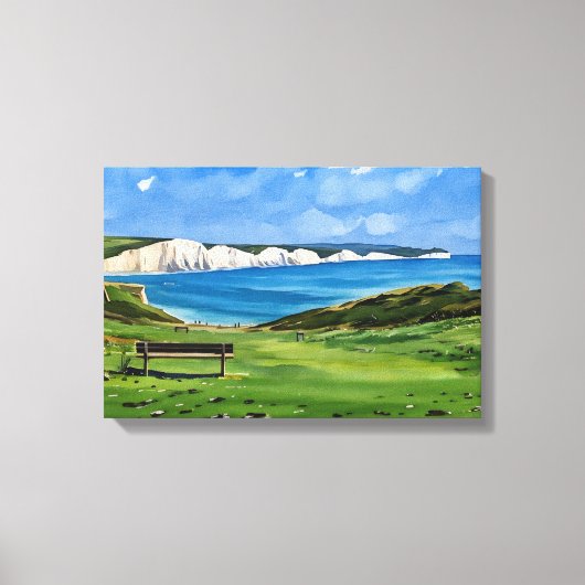 Seven Sisters Cliffs Canvas Afdruk (Voorkant)