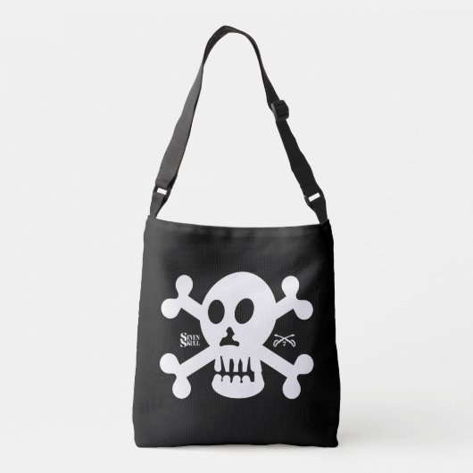 SEVEN SKULL BY MASANSER PIXELAT CROSSBODY TAS (Achterkant)