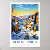 Seven Spring Mountain Resort Travel Print (Voorkant)