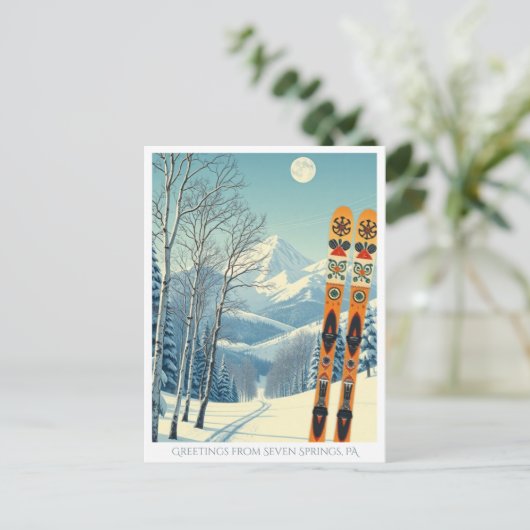 Seven Springs bergski vakantie Briefkaart (Staand voorkant)