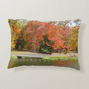 Seven Springs Fall Bridge III Herfstlandschap Accent Kussen