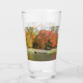 Seven Springs Fall Bridge III Herfstlandschap Glas (Achterkant)