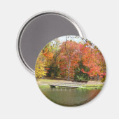 Seven Springs Fall Bridge III Herfstlandschap Magneet (Voorkant / Achterkant)