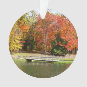 Seven Springs Fall Bridge III Herfstlandschap Ornament
