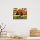 Seven Springs Fall Bridge III Herfstlandschap Poster (Keuken)