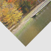 Seven Springs Fall Bridge III Herfstlandschap Tissuepapier (Detail)