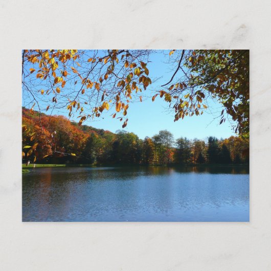 Seven Springs Herfst Bomen en Vijver Briefkaart (Voorkant)