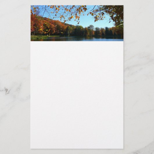 Seven Springs Herfst Bomen en Vijver Briefpapier (Voorkant)