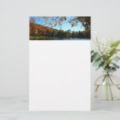Seven Springs Herfst Bomen en Vijver Briefpapier (Staand voorkant)