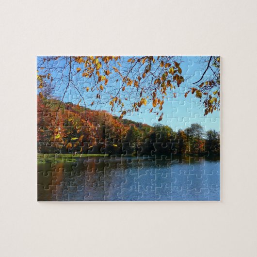 Seven Springs Herfst Bomen en Vijver Legpuzzel (Horizontaal)