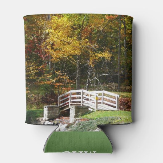 Seven Springs Herfst Bridge I Autumn Landscape Blikjeskoeler (Achterkant)