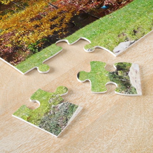 Seven Springs Herfst Bridge I Autumn Landscape Legpuzzel (Zijkant)