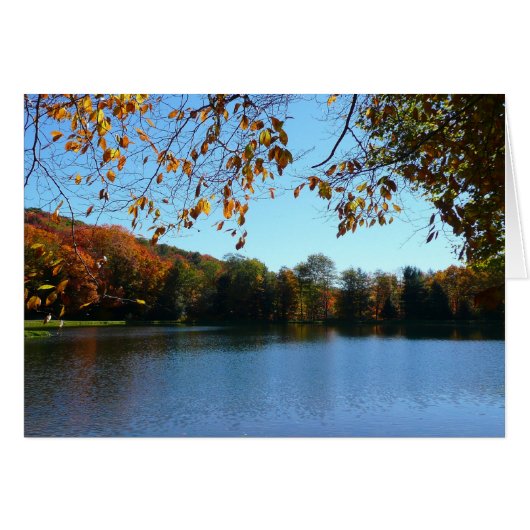 Seven Springs-Herfst Trees en Pond (Voorkant Horizontaal)