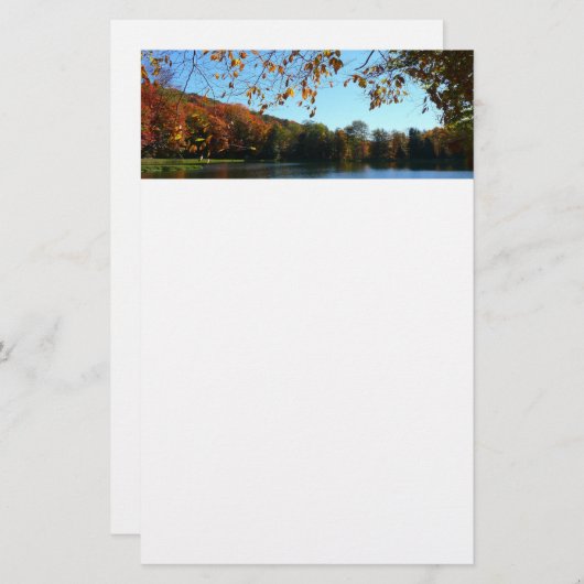 Seven Springs-Herfst Trees en Pond Briefpapier (Voorkant / Achterkant)