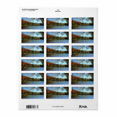 Seven Springs-Herfst Trees en Pond Etiket (Full Sheet)