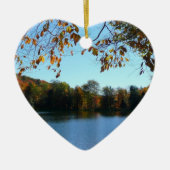 Seven Springs-Herfst Trees en Pond Keramisch Ornament (Voorkant)