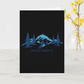 Seven Springs Pennsylvania Ski Resort Skiing Skier Kaart (Gele Bloem)