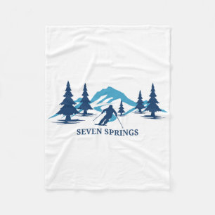 Seven Springs Pennsylvania Skigebied Skiën Skilope Fleece Deken