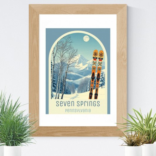Seven Springs Pennsylvania skioord  Poster