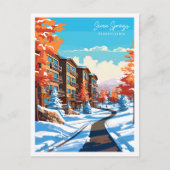 Seven Springs vintage reisillustratie Briefkaart (Voorkant)